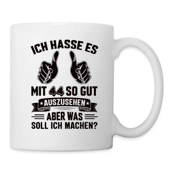 44 Geburtstag 44 Jahre 44 Lebensjahr 44 Lebenalter - Tasse - Weiß - Rechts