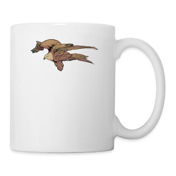 Red kite I bird of prey pickling motif for falconer - Mug - white - Right