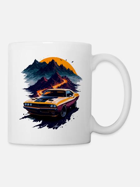 Klassischer Sportwagen - Tasse - Weiß