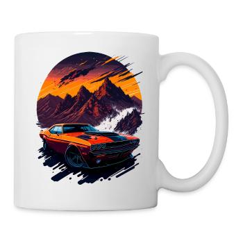 Klassischer Sportwagen - Tasse - Weiß - Rechts