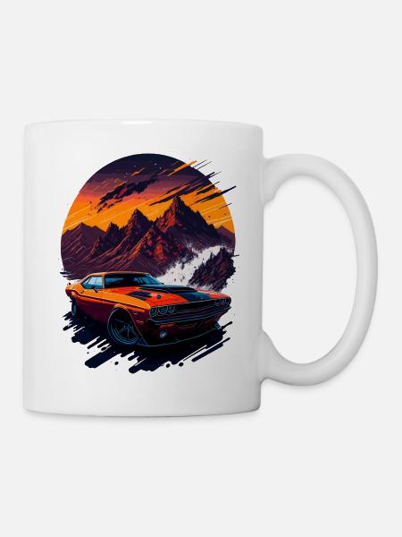 Klassischer Sportwagen - Tasse - Weiß