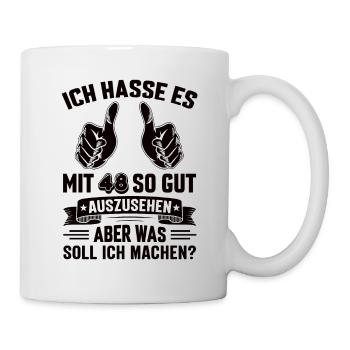 48 Geburtstag 48 Jahre 48 Lebensjahr 48 Lebenalter - Tasse - Weiß - Rechts