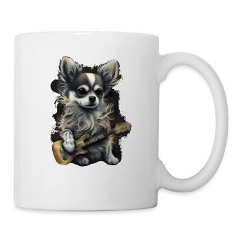Chihuahua | Aloha Ukulélé Hawaï Guitare Chien - Mug blanc - blanc - Droite