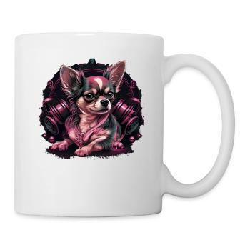 Pink Chihuahua | Fitness Girl Gym Sport Dumbbell - Mug - white - Right