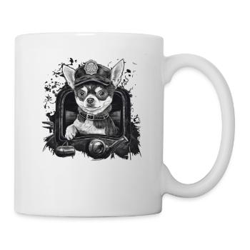 Chihuahua | Polizei Polizist Polizistin Hut - Tasse - Weiß - Rechts