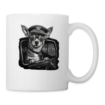Chihuahua | Polizei Polizist Polizistin Hut - Tasse - Weiß - Rechts