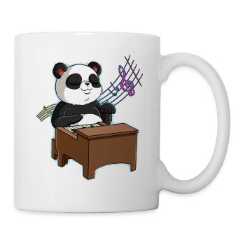 Panda Klavierspieler - Tasse - Weiß - Rechts