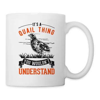 Quail Ding Quail Breed Quail Breeder - Mug - white - Right