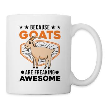 Ziege Ziegenhirte Geschenk - Tasse - Weiß - Rechts
