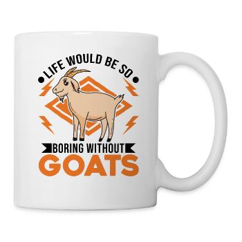 Ziegen Geschenk Ziegenwirt Ziege - Tasse - Weiß - Rechts