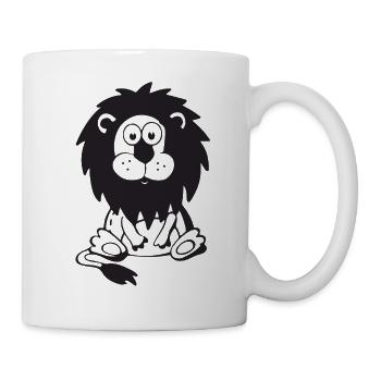 Lion, Cute Drawing for Kids, Illustration, Ges - Mug - white - Right