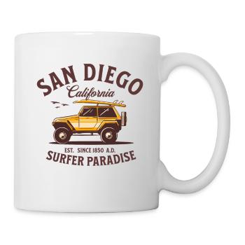 San Diego California Surfer Paradise - Mug - white - Right