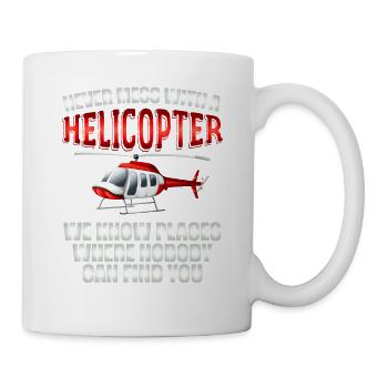 Helicopter Airplane Pilot Flight Gift - Mug - white - Right
