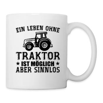 Traktor Landwirt Bauer - Mug blanc - blanc - Droite