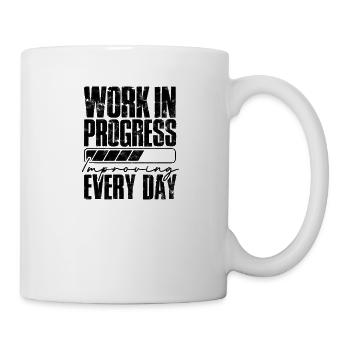 Travail en cours : s’améliorer chaque jour - Job - Mug blanc - blanc - Droite