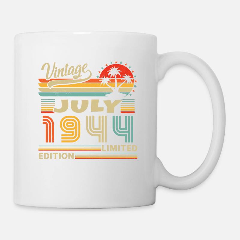 Vintage Juli 1944 Geburtstagsgeschenk - Tasse - Weiß