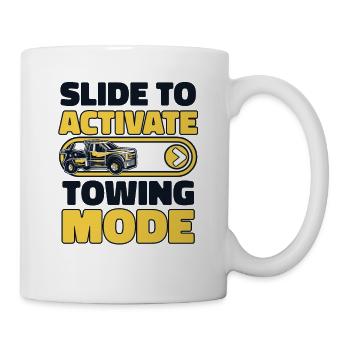 Slide To Activate Towing Mode Tow Truck - Mug - white - Right
