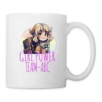 Girl Power Team ABC fille avec sac à dos scolaire - Mug blanc - blanc - Droite