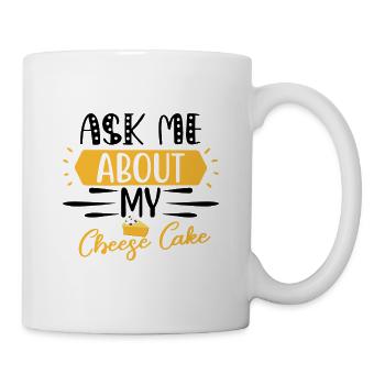 Heavenly delicious: Ask me about my cheesecake - Mug - white - Right