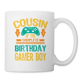 First Second Cousin Of the Birthday Gamer Boy gift - Mug - white - Right