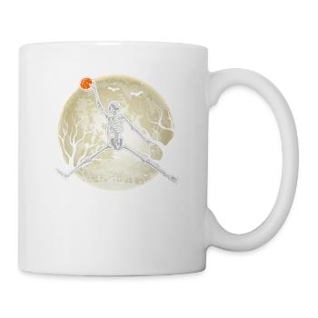 Funny Halloween Lover Skeleton Basketball - Mug - white - Right