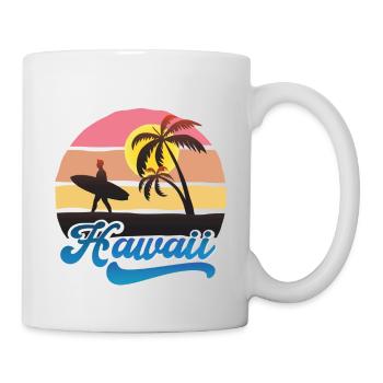 Hawaii Surf Sunset Beach Design - Mug - white - Right