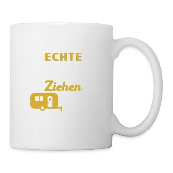 echte kerle ziehen wohnwagen - Tasse - Weiß - Rechts