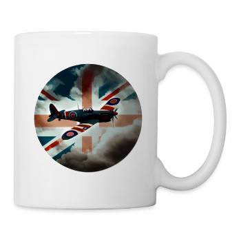 Spitfire Flugzeug Kampfflugzeug England UK - Tasse - Weiß - Rechts