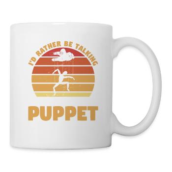 Je préfère parler à ma marionnette - Mug blanc - blanc - Droite