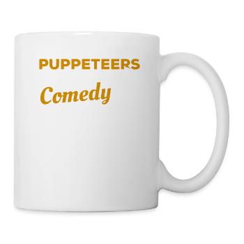 Marionnettistes tirant les ficelles de la comédie Marionnettes - Mug blanc - blanc - Droite
