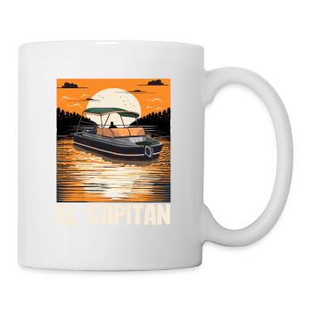 El Capitan Pontooning Propriétaire de bateau à moteur Lake Life - Mug blanc - blanc - Droite