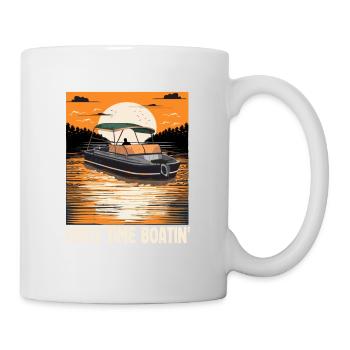 First Time Boatin' Lake Life New Boat Owner - Tasse - Weiß - Rechts