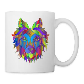 Wolf - Tasse - Weiß - Rechts