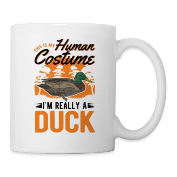 Costume de canard Éleveur de canards Halloween - Mug blanc - blanc - Droite