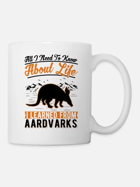 Erdferkel Geschenk Aardvark - Tasse - Weiß