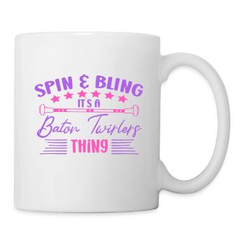 Baton Twirling Spin & Bling A Baton Twirling Thing - Mug blanc - blanc - Droite