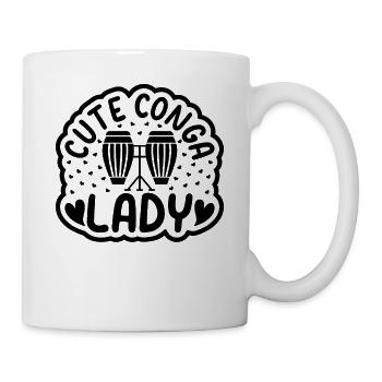 Cute Conga Lady Conga Drummer Conga Player Girls - Tasse - Weiß - Rechts