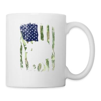 Camo US Amerika Flagge Truthahn Tag Jagd Thanks - Tasse - Weiß - Rechts