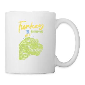 Turquie Saurus T Rex Thanksgiving Day Pèlerin Dino - Mug blanc - blanc - Droite