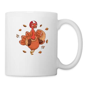 Thanksgiving Turquie Quarterback Joueur de football - Mug blanc - blanc - Droite