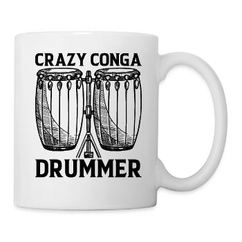 Conga Player Conga Drums - Crazy Conga Drummer - Mug - white - Right