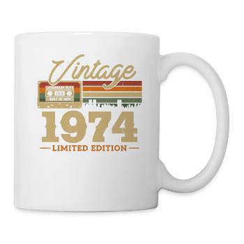 Vintage 1974 50 Jahre Limited Edition - Tasse - Weiß - Rechts