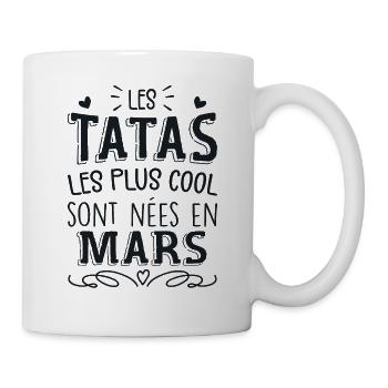 Anniversaire Tante Tata Mars Cadeau - Mug blanc - blanc - Droite