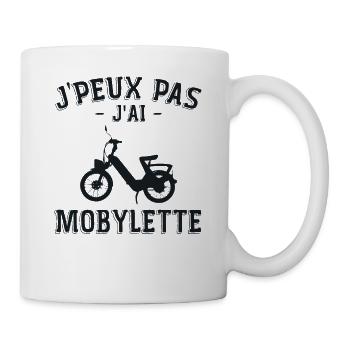 J'peux Pas J'ai Mobylette Cadeau Mob - Mug blanc - blanc - Droite