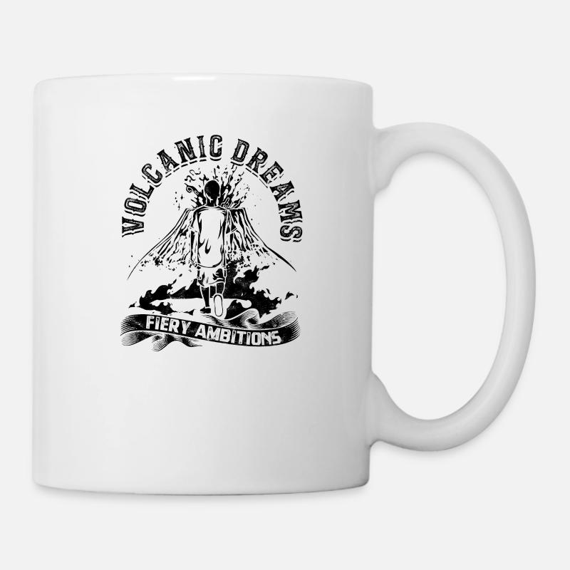 Rêves volcaniques, ambitions ardentes. -Volcan - Mug blanc - blanc