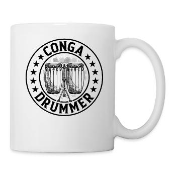 Batteur de Conga - Mug blanc - blanc - Droite