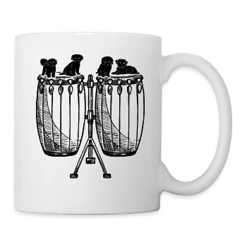 Conga With Dogs Conga Musician Cute Dogs On Conga - Mug - white - Right