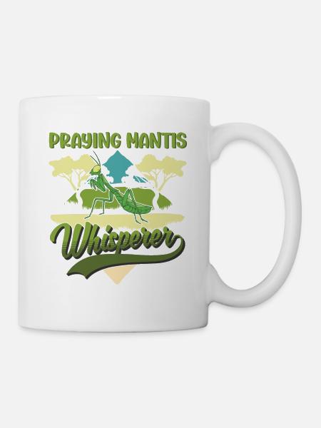 Gottesanbeterin Flüsterer Mantis Fangschrecke - Tasse - Weiß