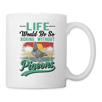 Pigeon Cadeau Pigeon Fancier City Pigeon Pigeonnier Pigeon Transporteur Pigeon - Mug blanc - blanc - Droite