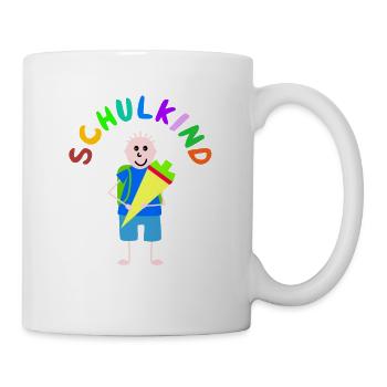 Strichmännchen Schulkind - Tasse - Weiß - Rechts